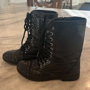 Balera Glittery Hip Hop Combat Boots, Size 4